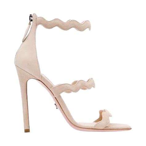 kate middleton prada scalloped suede sandal|Kate Middleton block heels.